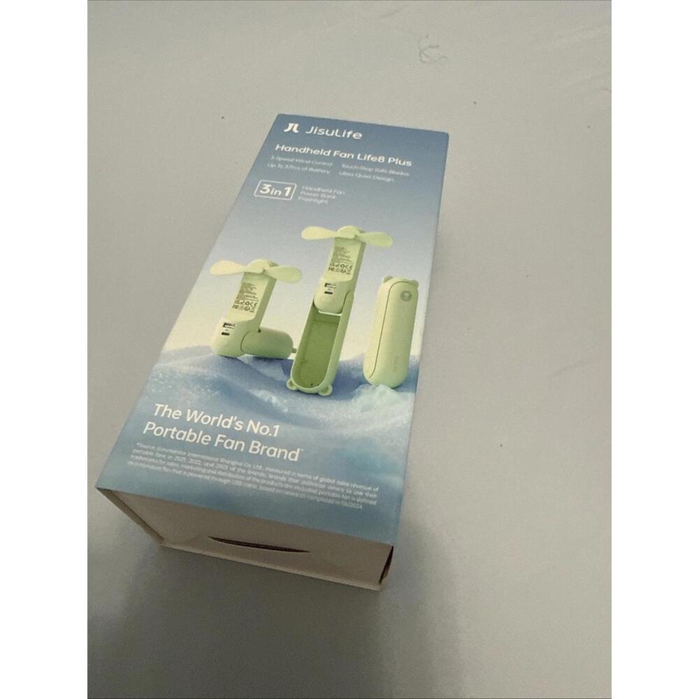 JISULIFE Handheld Mini Fan, 3-in-1 Handheld Fan  Green